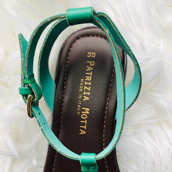 Patrizzia motta turquoise sandals size 39 - Picture 2 of 7